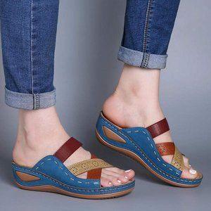 Women Sandals 2020 Fashion Wedges Shoes For Women Slippers Summer Shoes With Hee